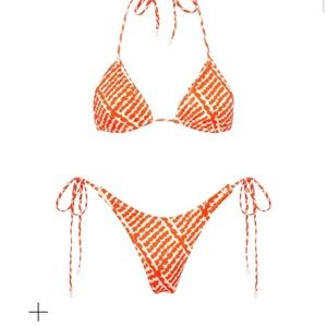 Triangl orange vinca bikini